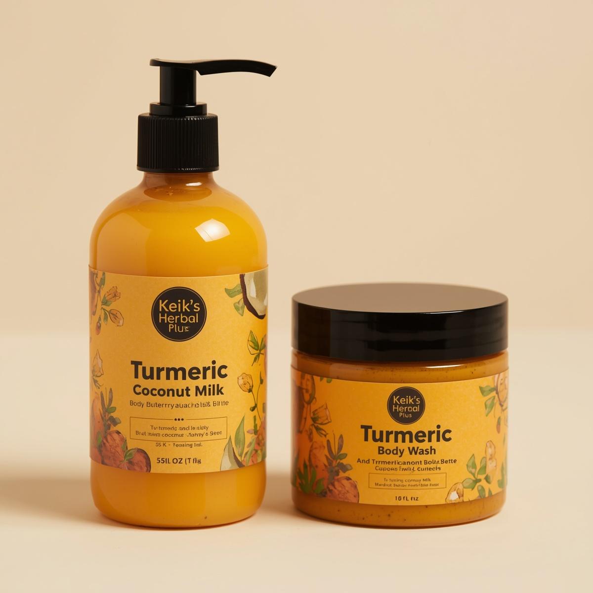 Turmeric and Coconut Milk Body Wash and Body Butter